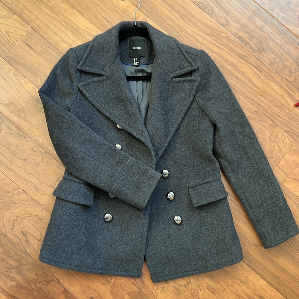 Forever 21 Gray Peacoat